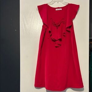 Oxford Bold Red Mini Dress